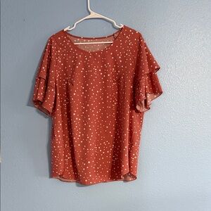 Polka Dot Women's Top -Mauve